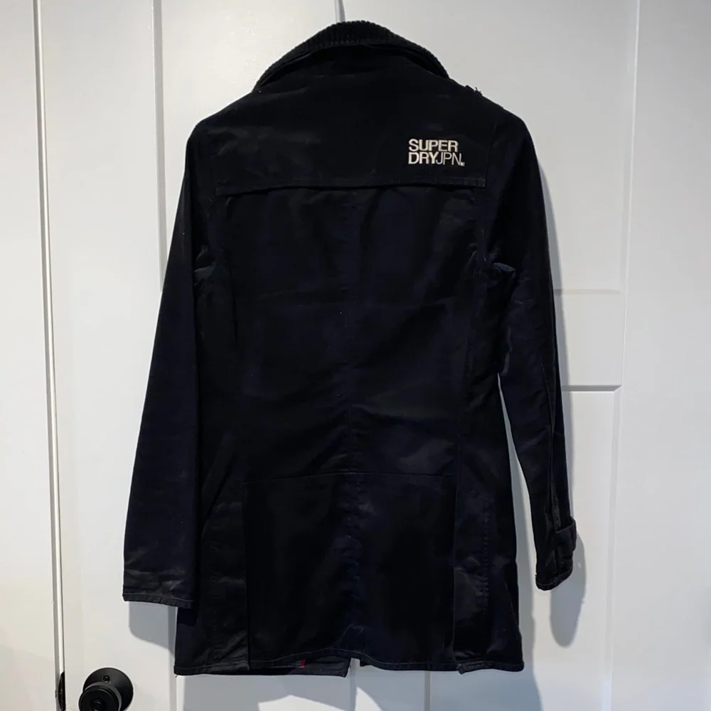 Superdry Jermyn Street Trench Black XS GUC - Picture 2 of 5
